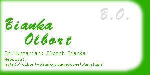 bianka olbort business card